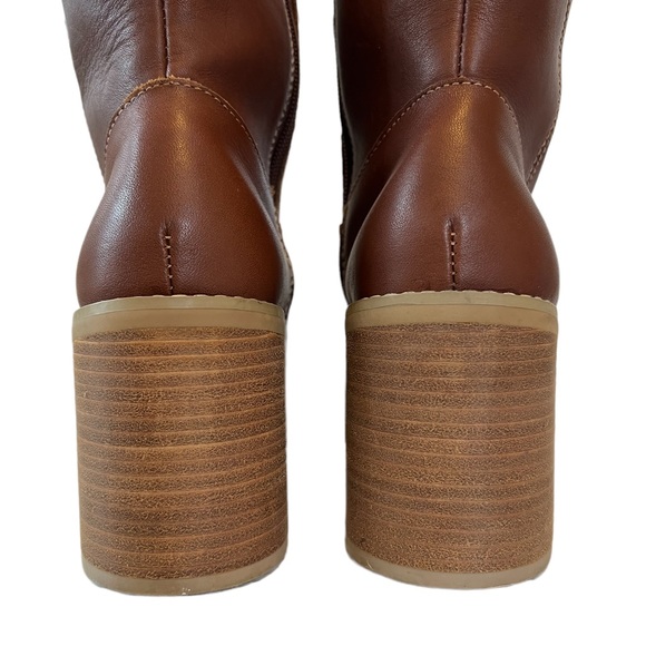 Frye Vintage Dorian Y2K Brown Leather Platform Knee High Boot Size 7.5 - Picture 10 of 15